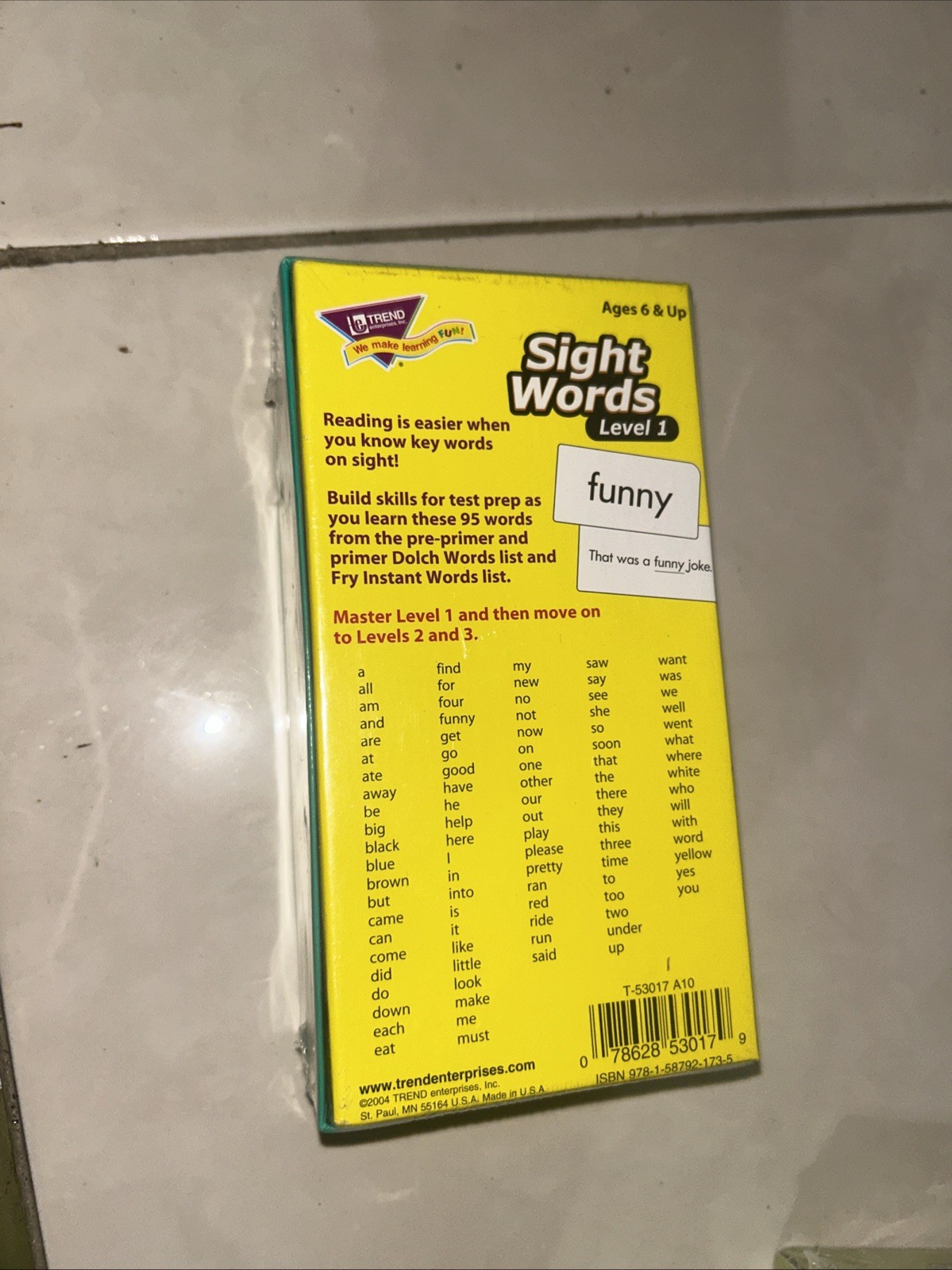 Sight Words Level 1 Skill Drill Flash Cards- Skill Building And Test Prep