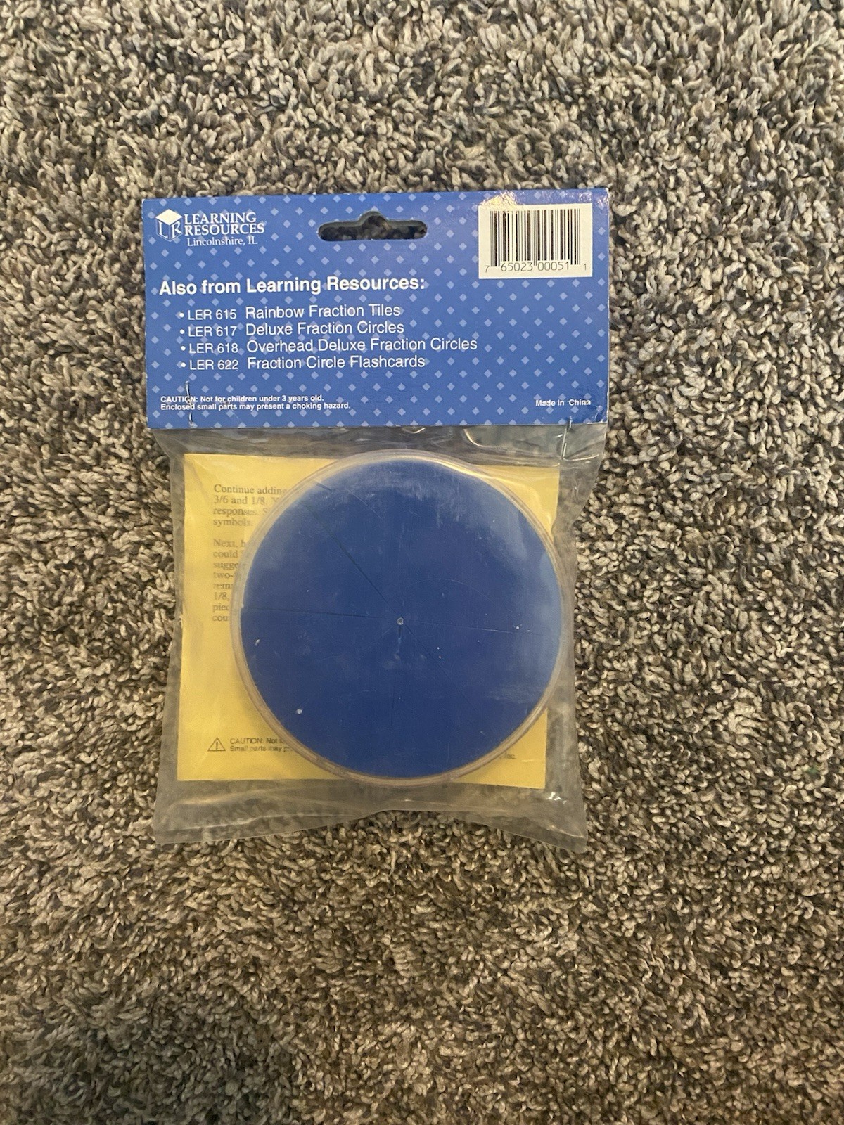 Fraction Circles Set of 24 Representations of 1/2, 1/3, 1/4, 1/6, 1/8, & 1