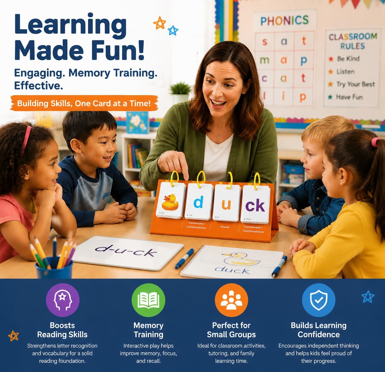 Phonics Flash Cards for Kids 38, Sight Words Flash Cards for Kindergarten 1st…