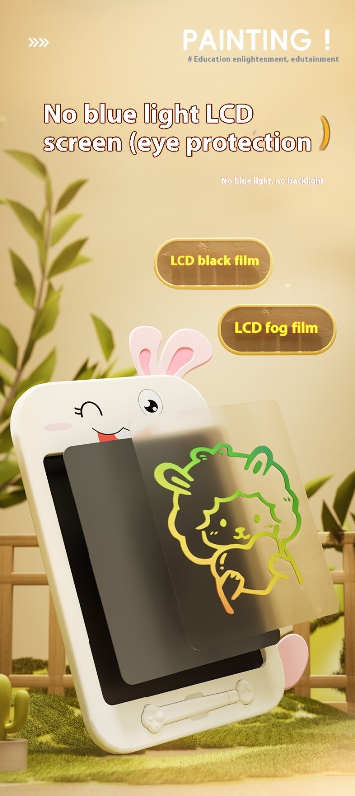 Magic Drawing Board Kids LCD Light Drawing Pad Children Educational Toy Gifts AU