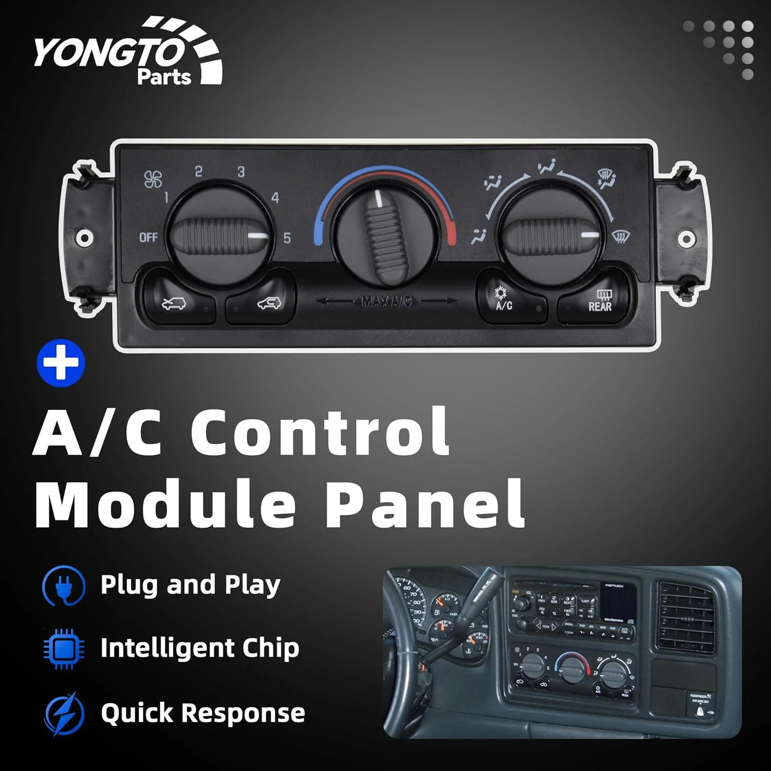 Climate Control Module 599-218 A/C Control Panel Compatible with Chevy Silverado