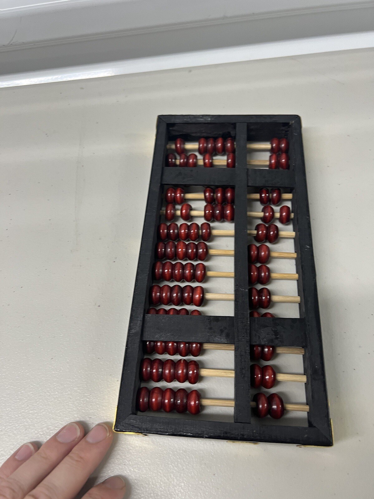 Abacus Chinese Wooden Math 13 Rods Dark Wood Counting Xingyuan Free Shipping