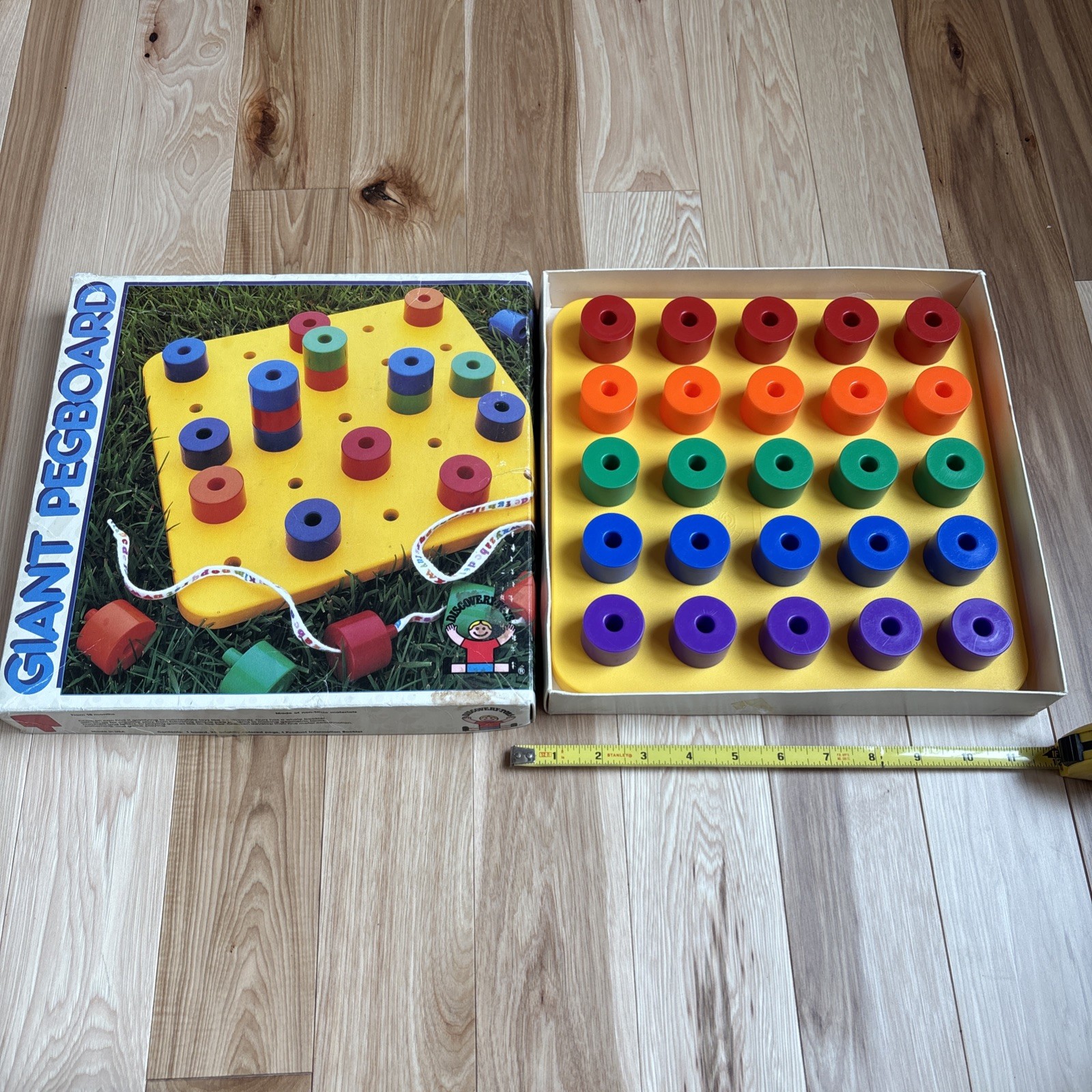 Vintage 1983 Giant Pegboard Toy by Discovery Toys – no lace Educational OT SLP