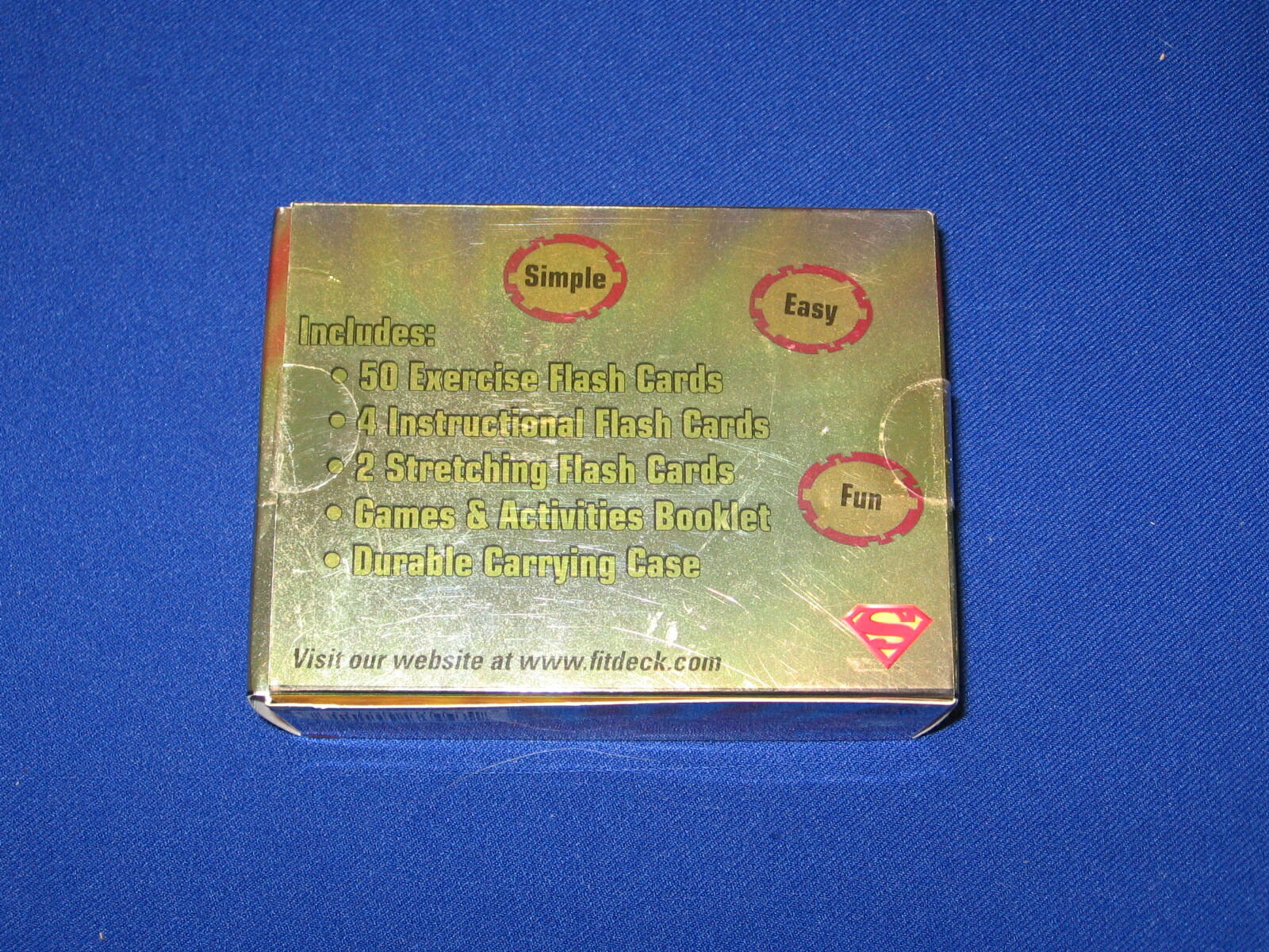 Superman Exercise Flash Cards for Kids (adults too) DC Comics