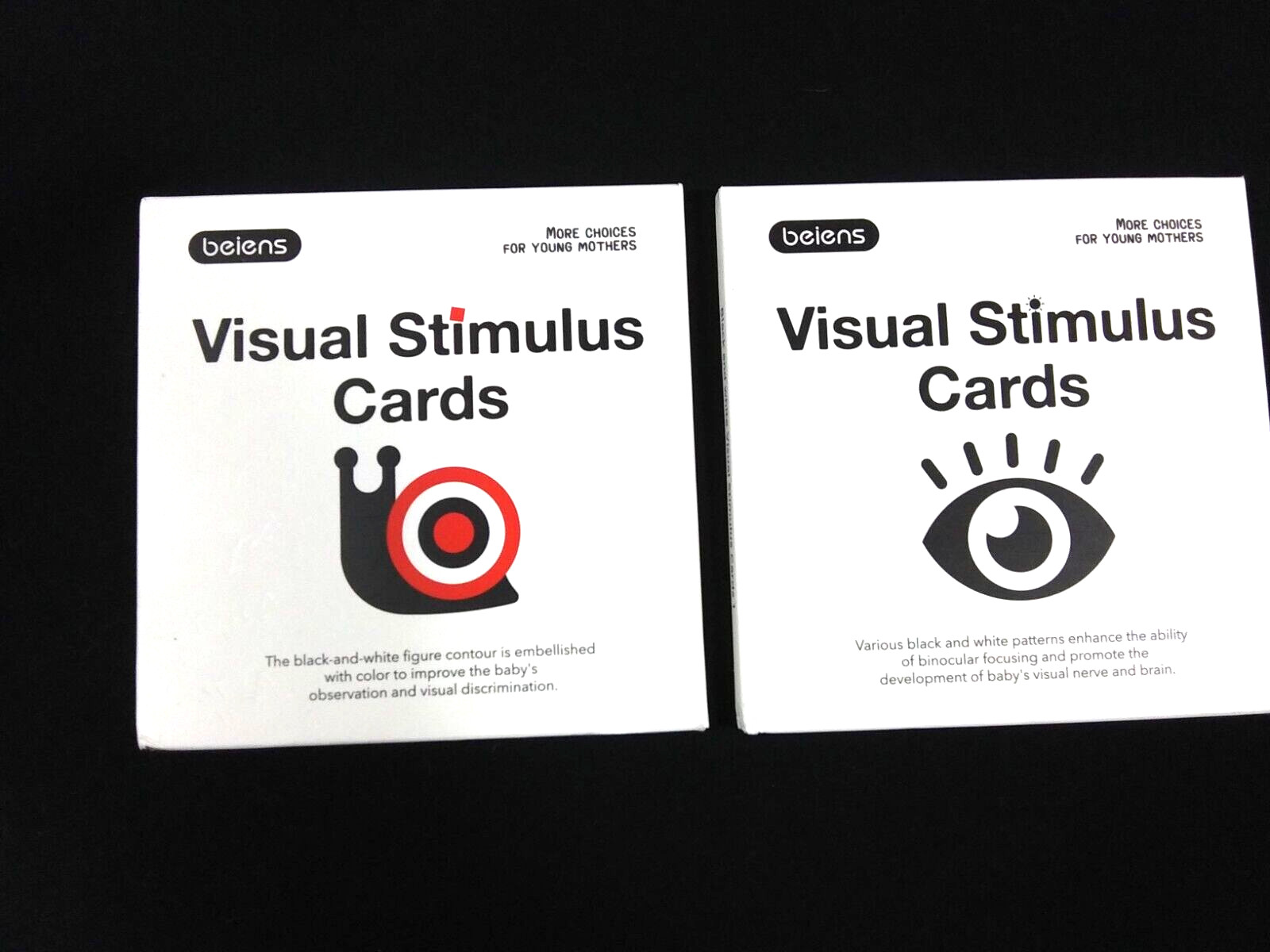 Beiens Visual Stimulas Learning Cards 2 Packs 0-36 mos New