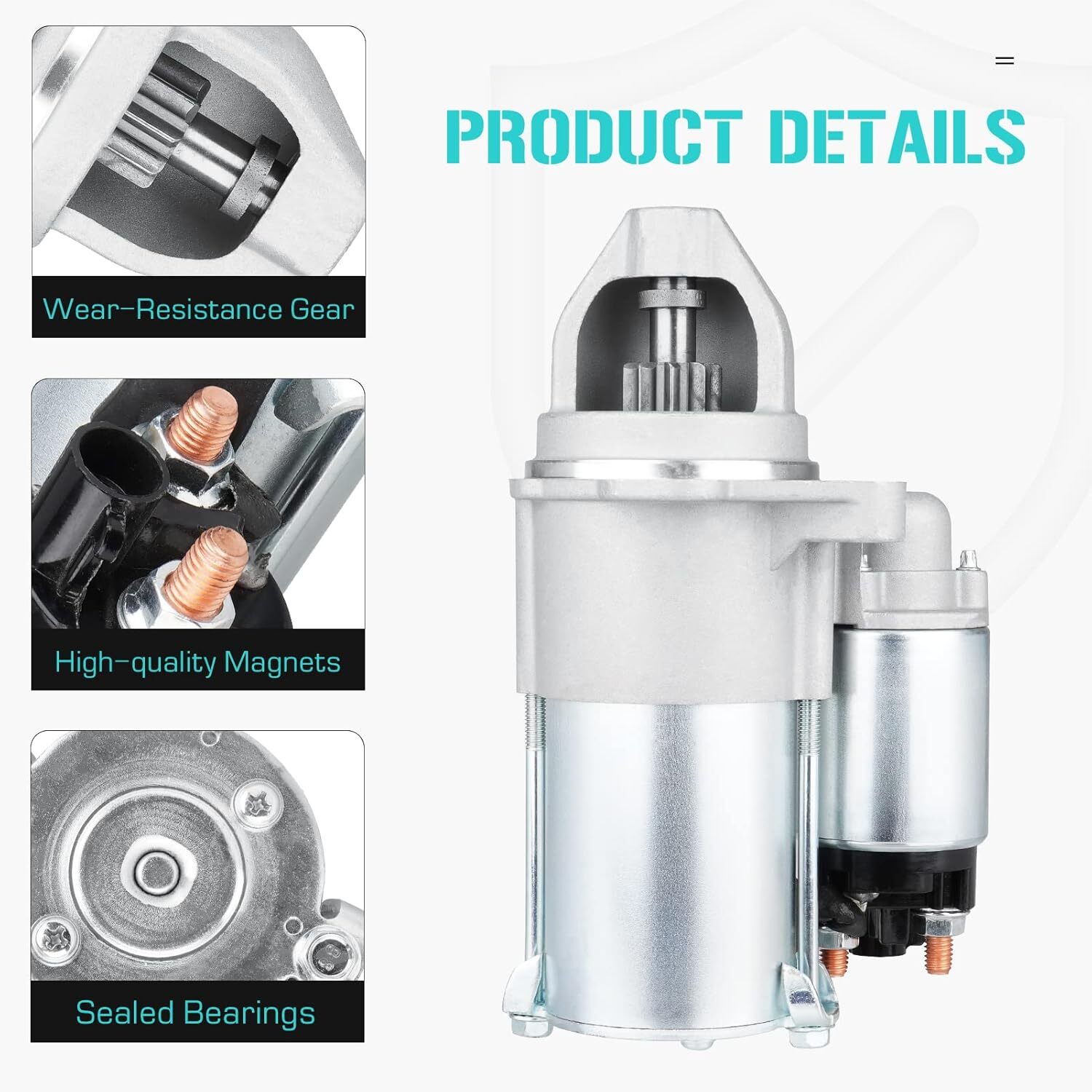 6947 Starter for Chevrolet 2.0L 2.2L Cobalt 2008-2010 & 2.4L 2008,for Buick