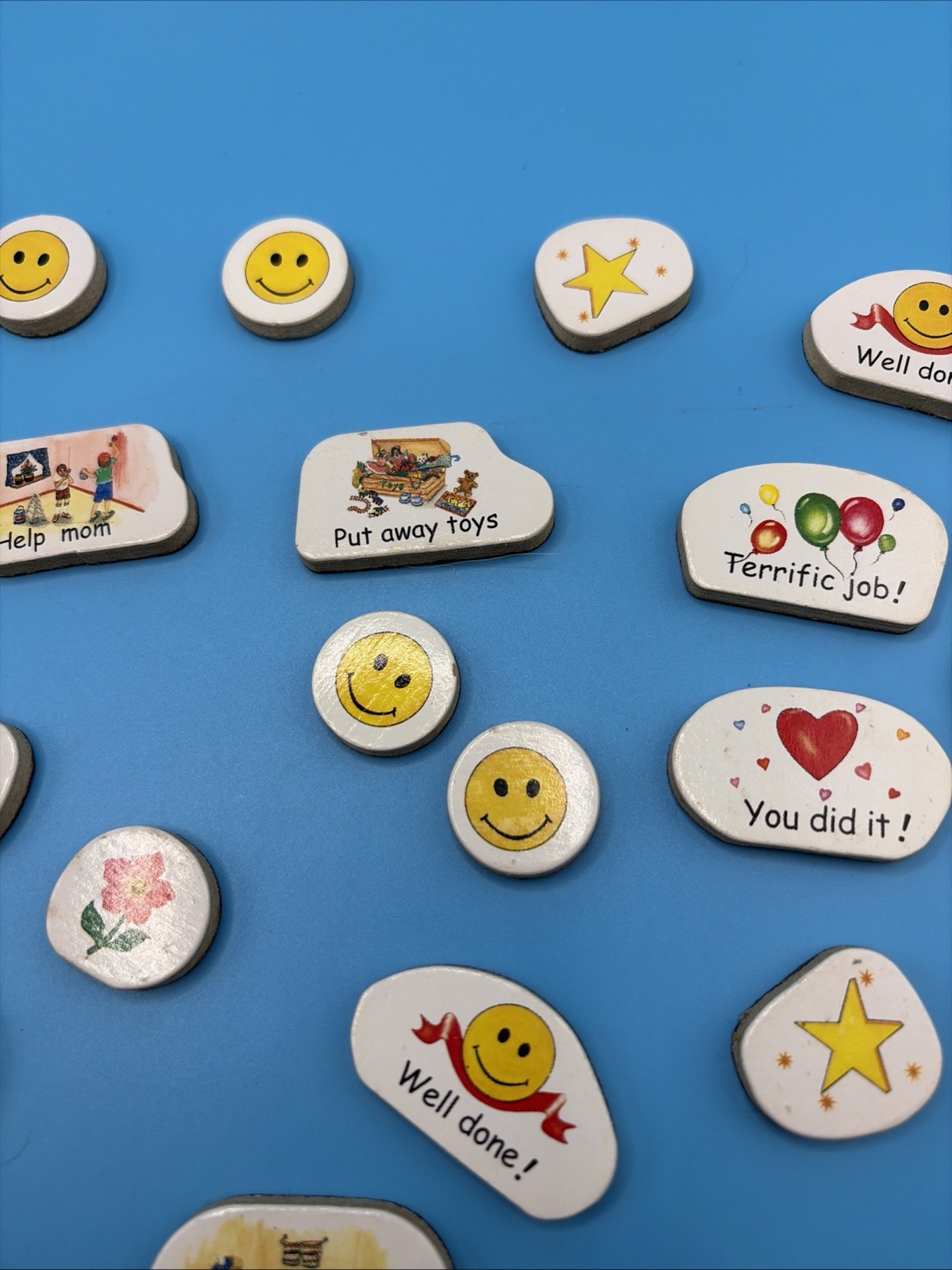 Reward Behavior Chart Magnets Lot Classroom Chore Incentive Smiley Star Teacher