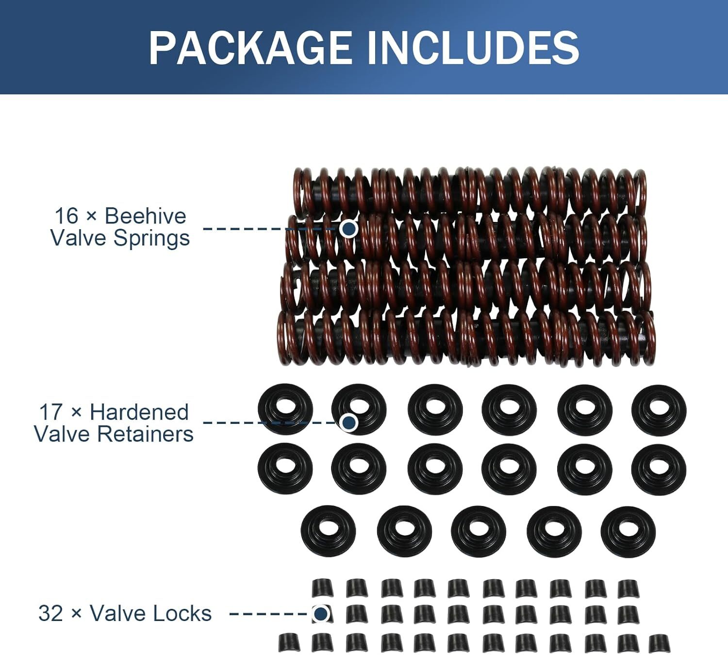 Z28 Style Valve Spring Retainer Lock Set Compatible with Chevy 400 350 327 307