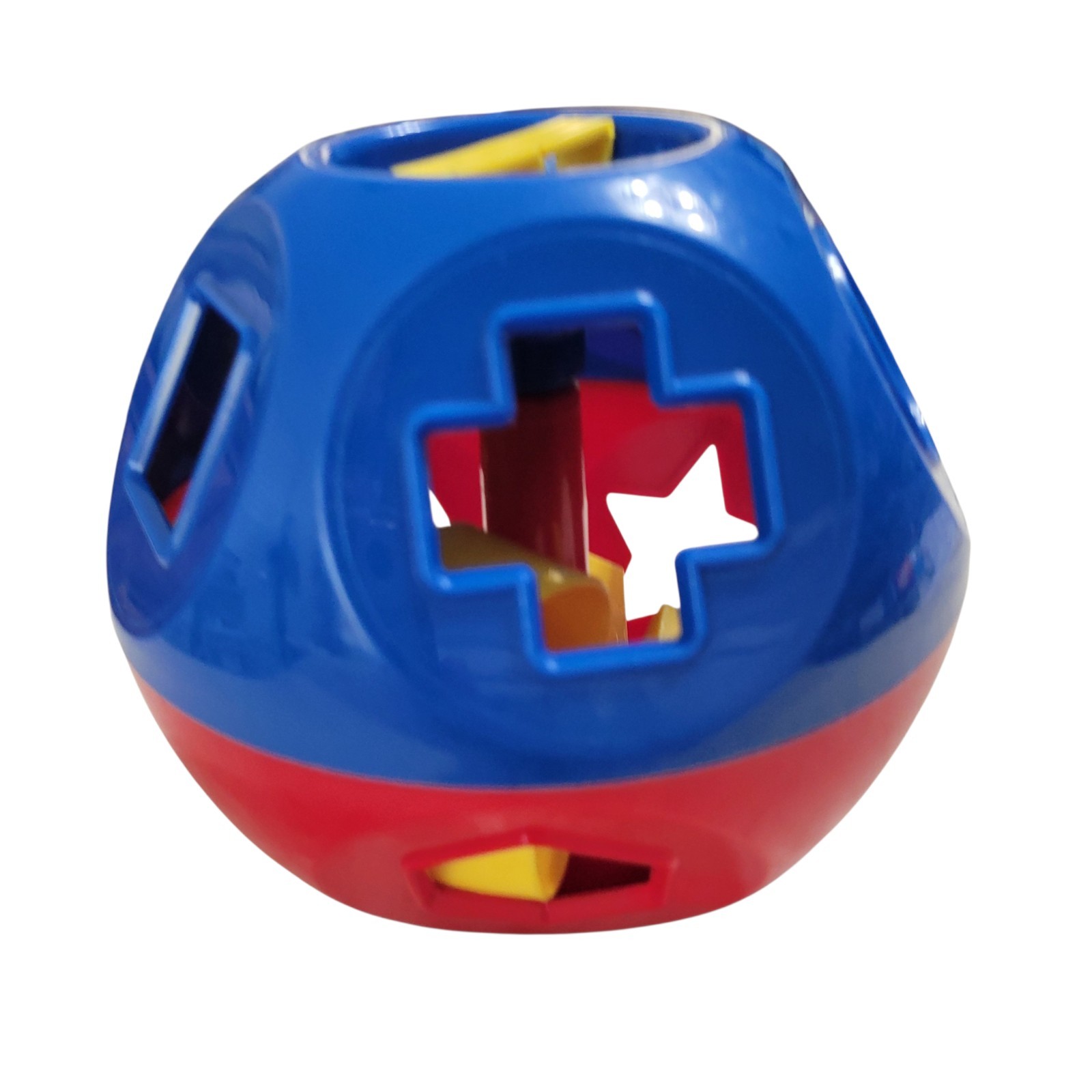 Vintage Tupperware Shape O Ball Numbers Sorter Tupperkids Toy Missing 2 Shapes