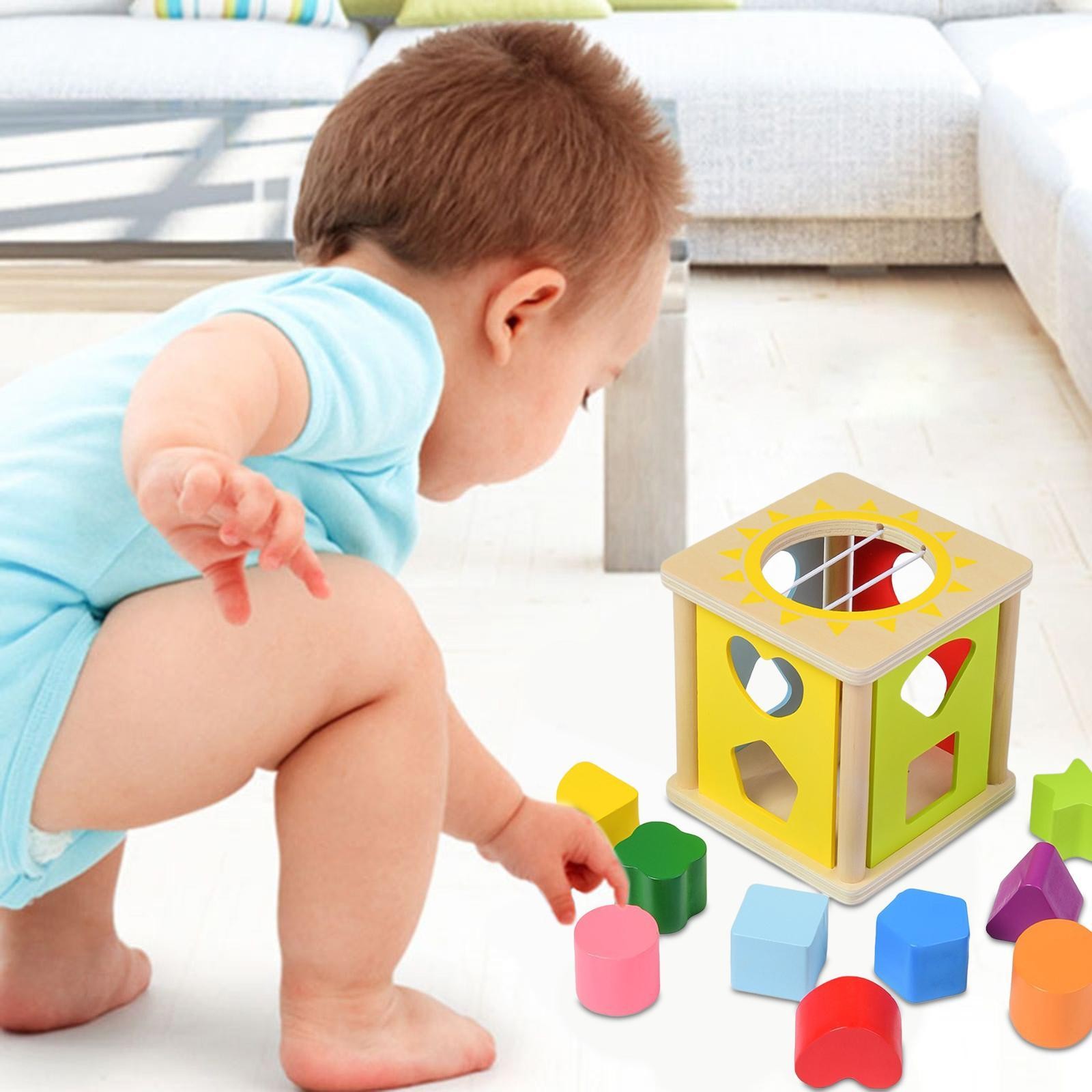 Shape Sorter House Activity Cube Stack Toy for Boys Girls