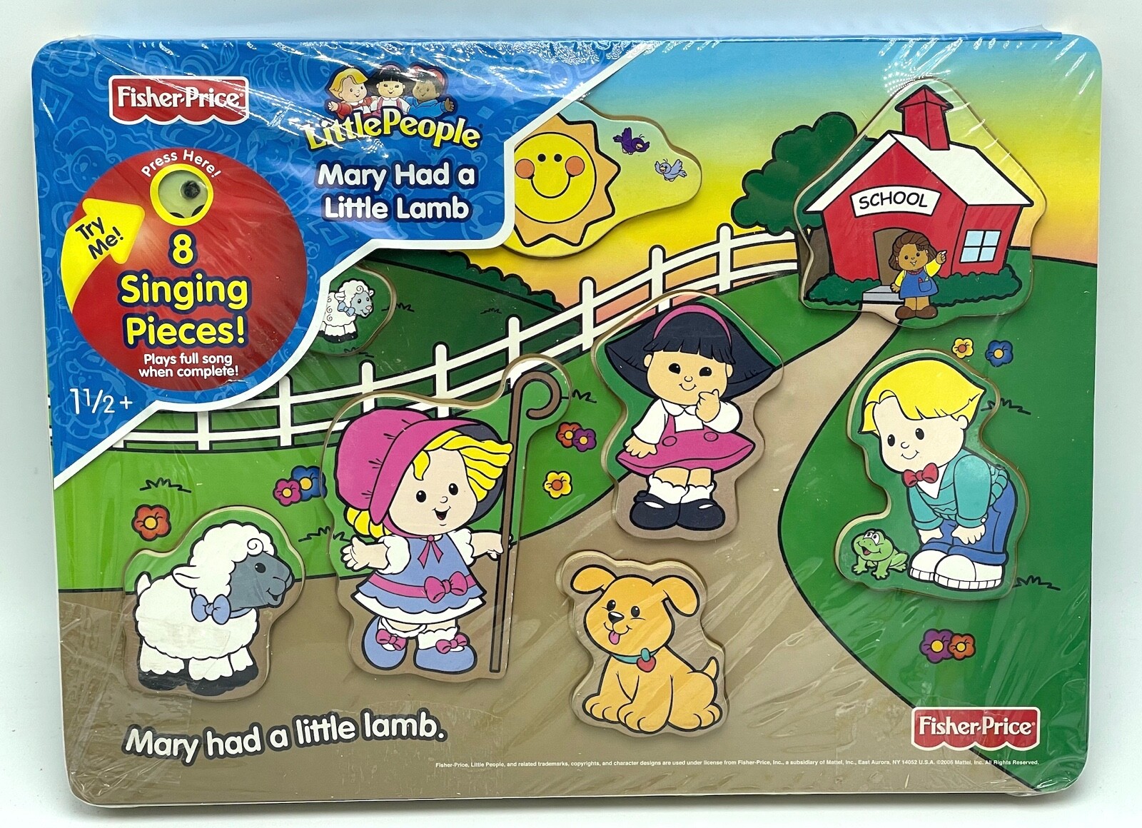 Fisher Price 8 Pc Toddler Puzzle With Singalong Mary Had A Lamb – Mostly sealed