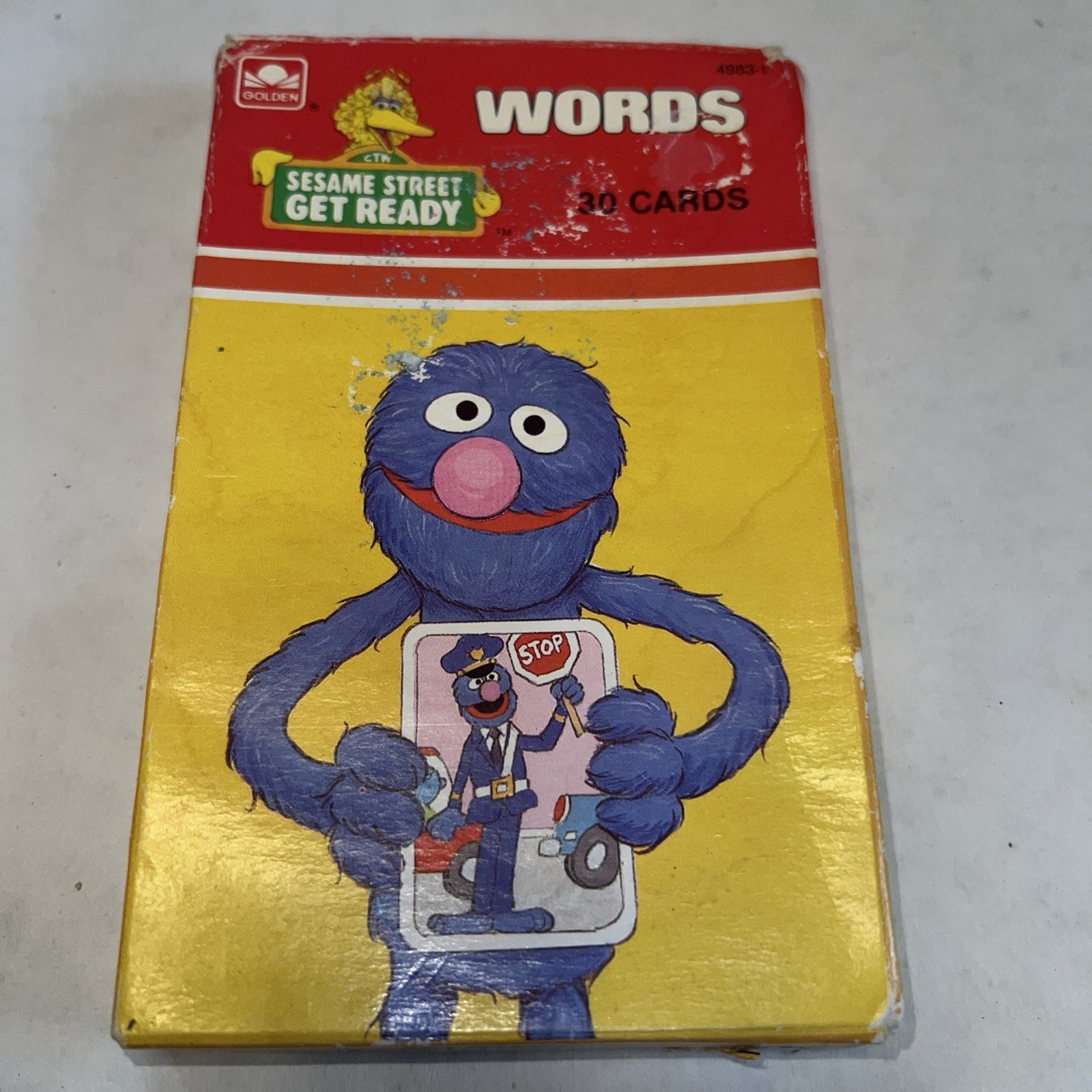1986 Sesame Street Words Flash Cards Muppets Color Cards Golden Set of 30