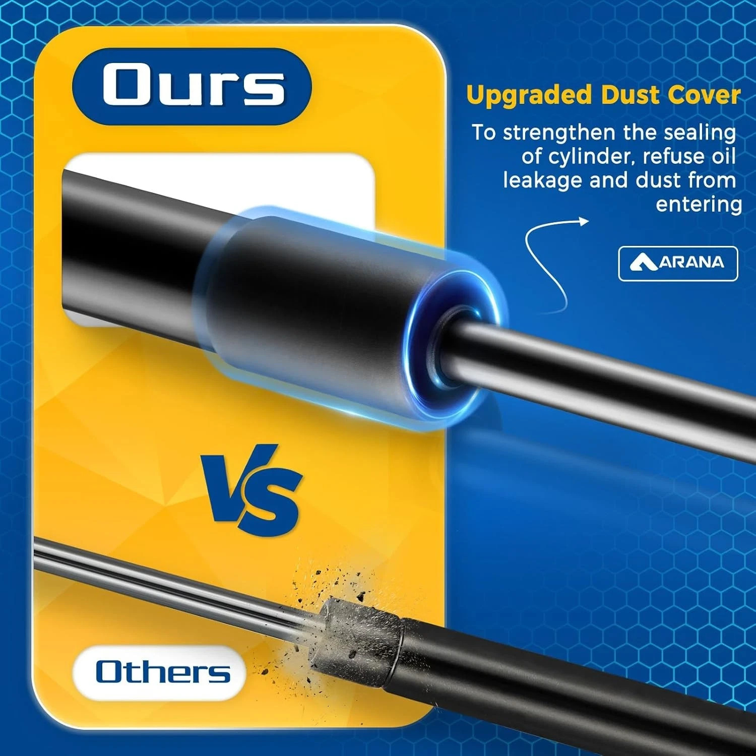 ARANA Rear Window Struts for Jeep Wrangler 2007-2010, SG214054 Rear Glass Window