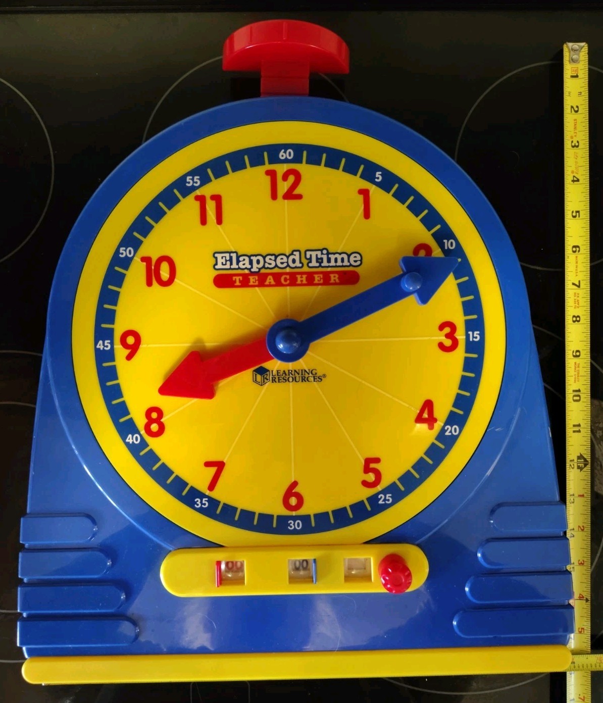 Learning Resources Elapsed Time Teacher Clock Classroom Teaching Aid Homeschool