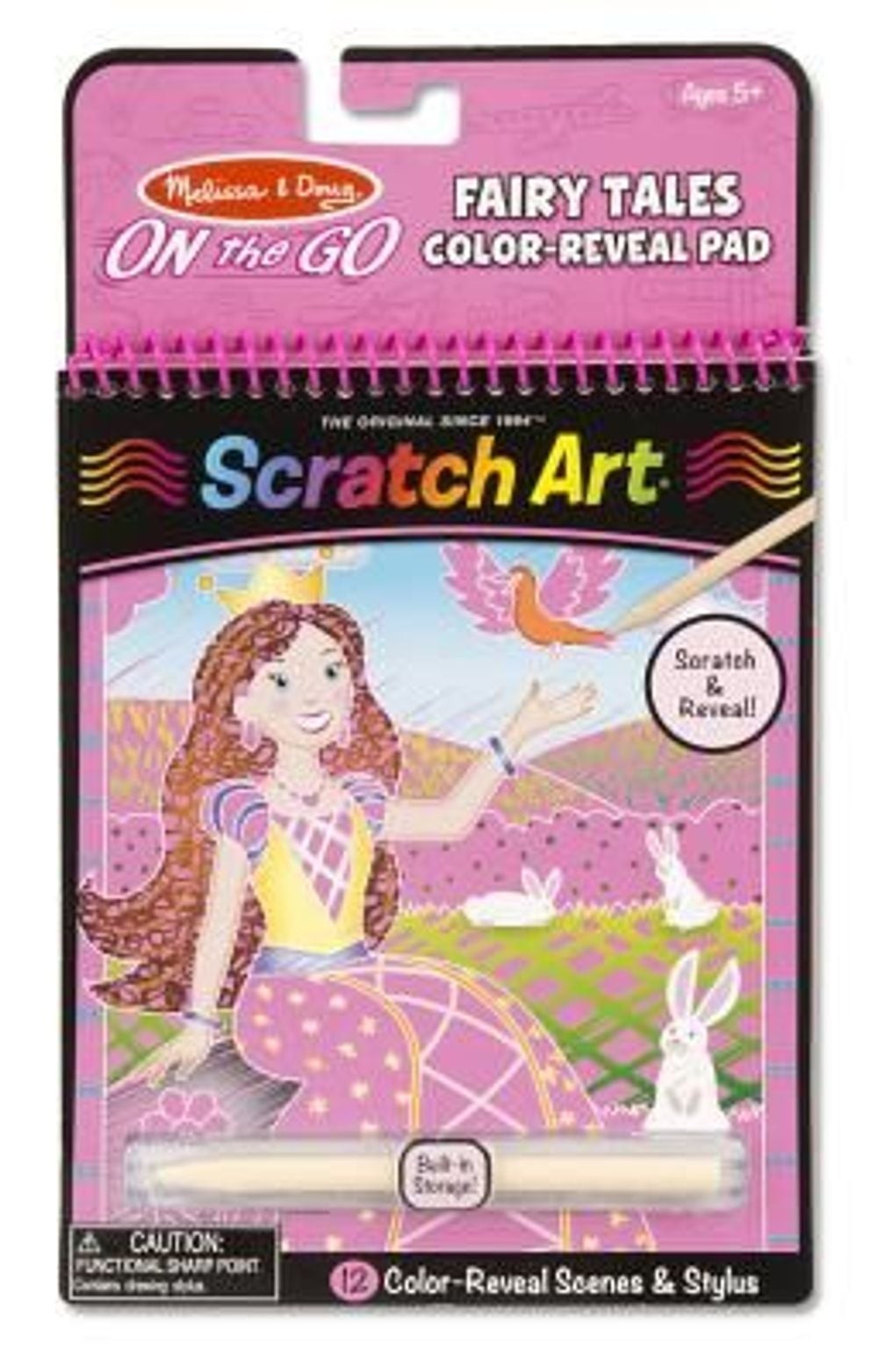On The Go – Scratch Art Color-Reveal Pad – Fairy Tales – Melissa & Doug