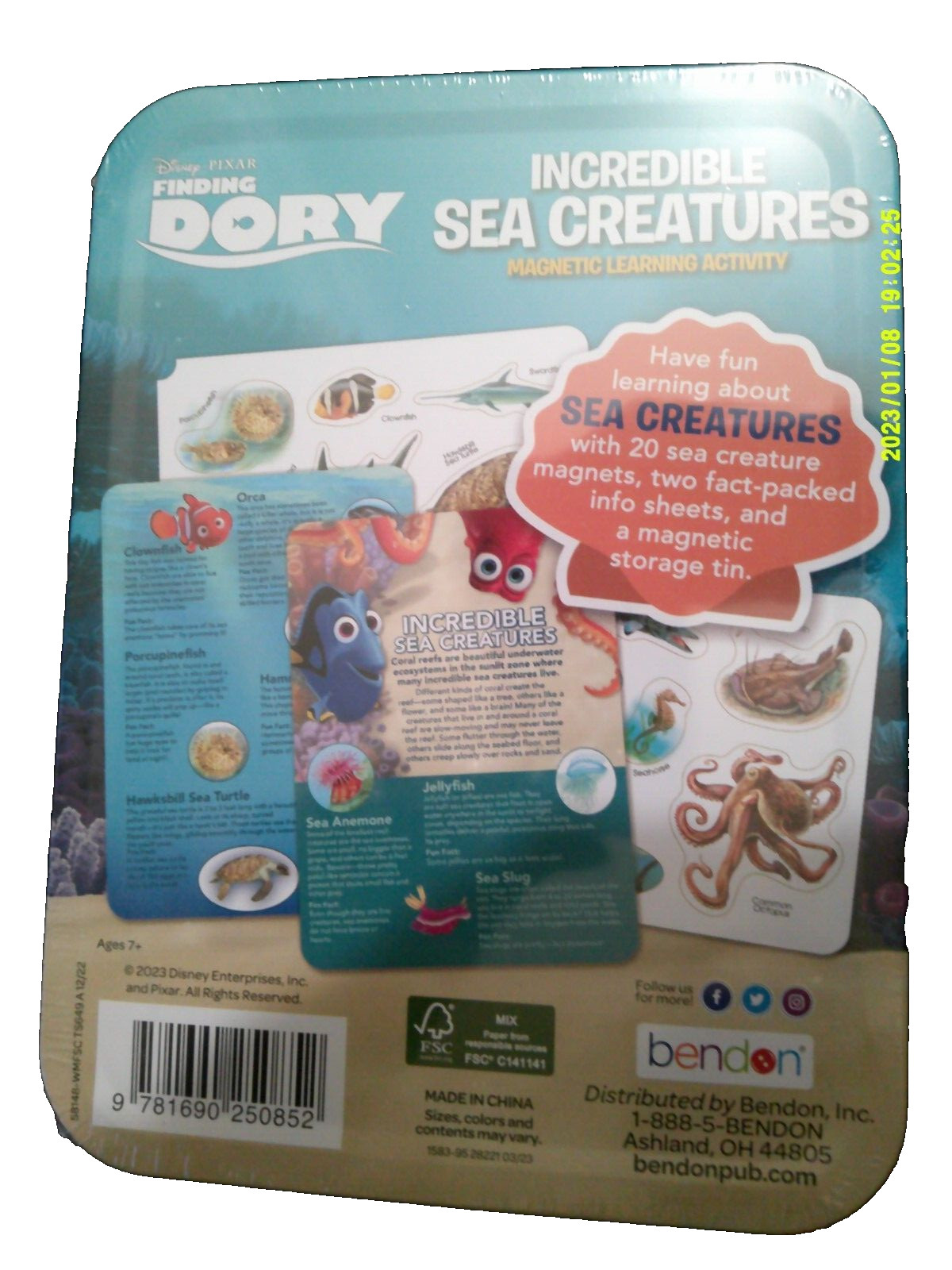 NEW Disney FINDING DORY sea creatures magnetic learning activity tin STEM kit