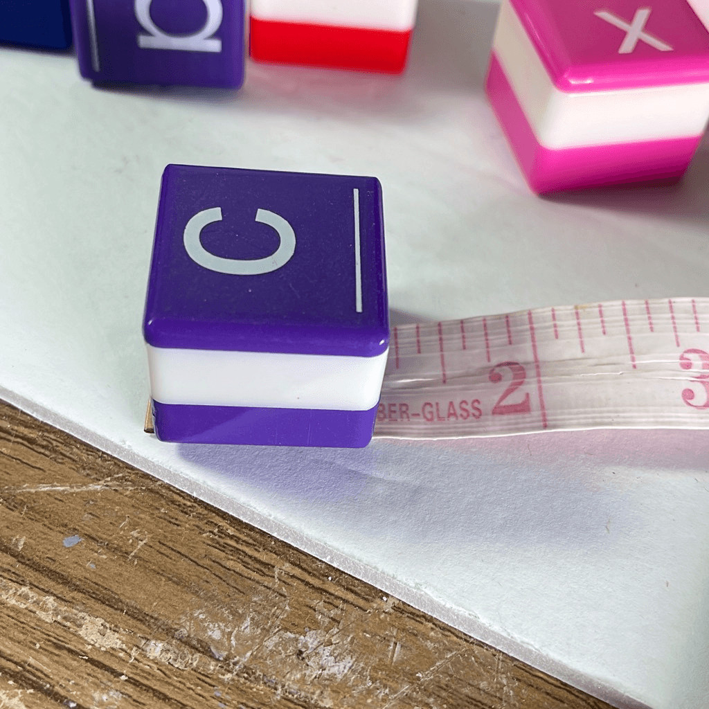 One lot of 1” square 26 letter cubes. Letter recognition spelling word building