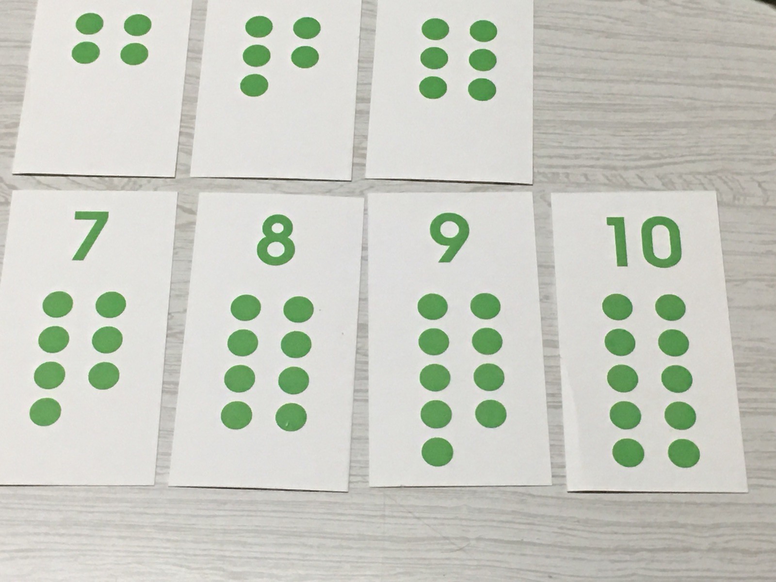 Learning 1-10 Number & Counting Cards- Preschool Teaching Montessori