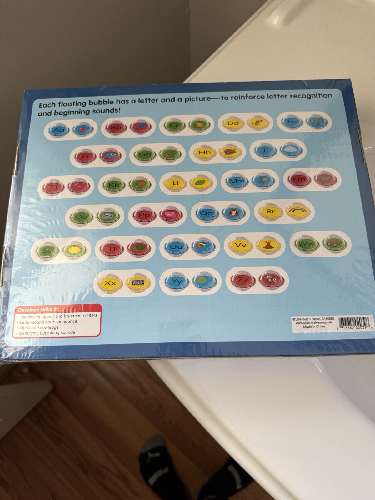 New Sealed Float & Find Alphabet Bubbles Lakeshore Educational