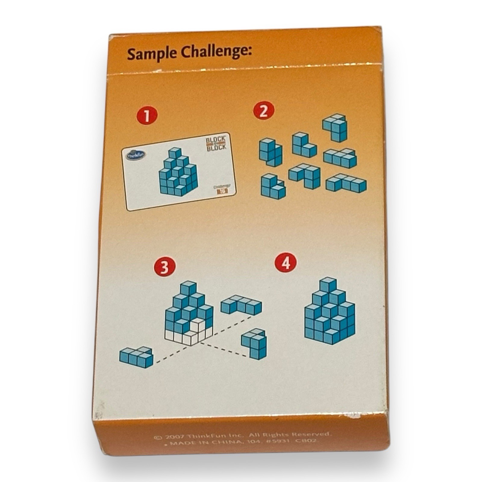 Block by Block Challenge Cards 60 Creative 3D Building 2007 Thinkfun Cards Only