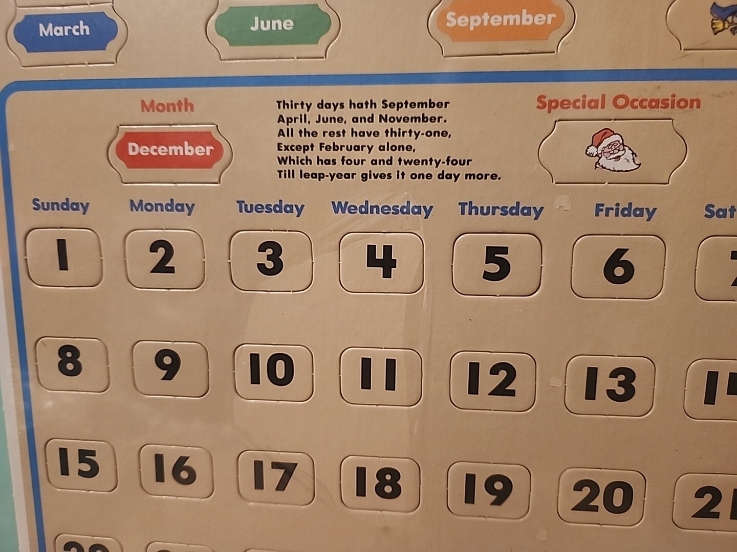 Vintage 1985 Golden Step Ahead School Classroom Calendar Learning Board 80’s NEW