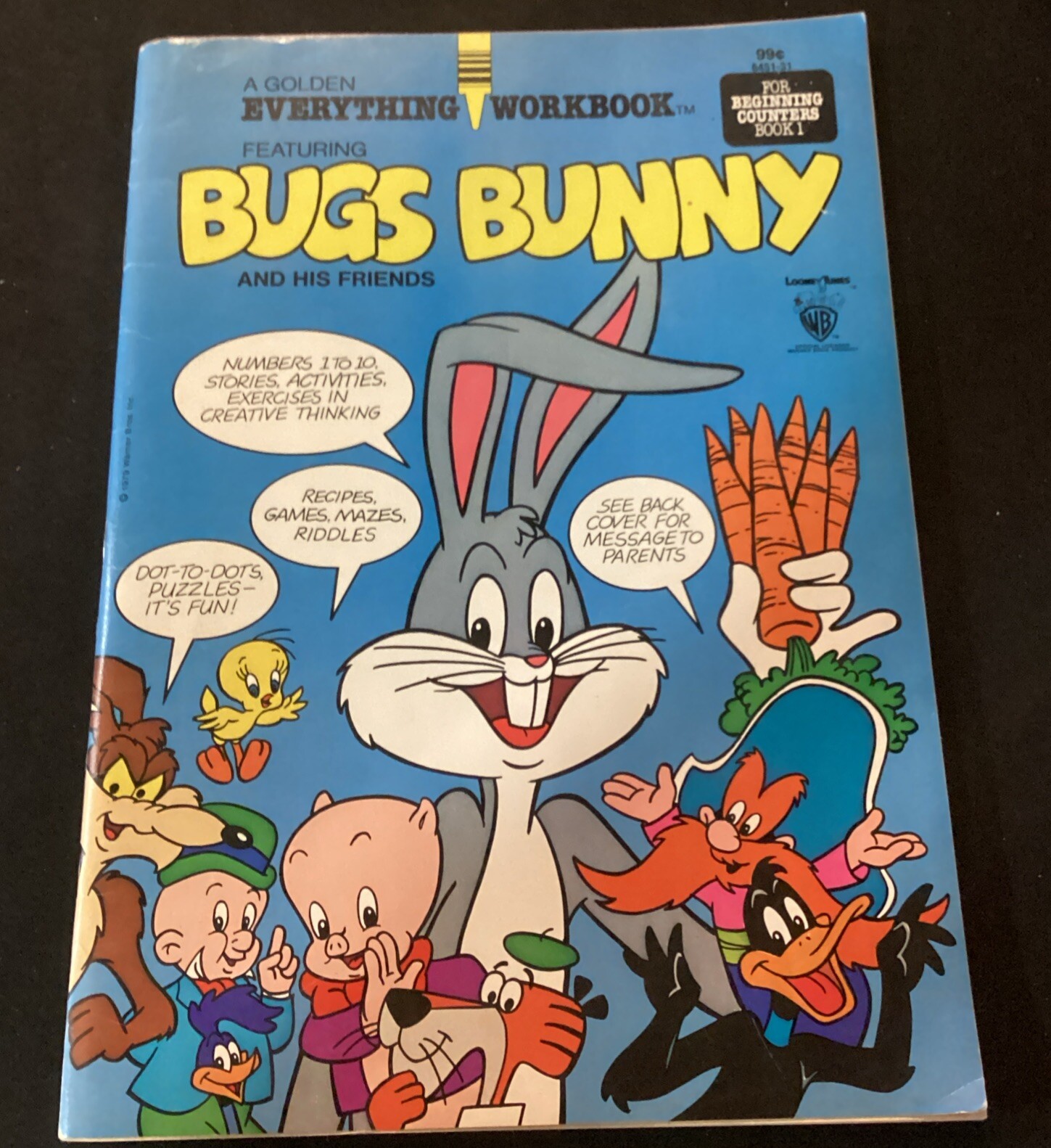 VINTAGE 1979 A Golden Everything Workbook Featuring Bugs Bunny, Book #1