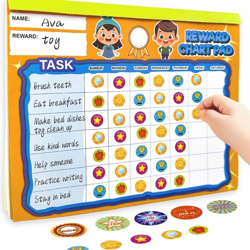 Reward Chart For Kids Behavior Tracking On Fridge Or Whiteboard 30x25cm