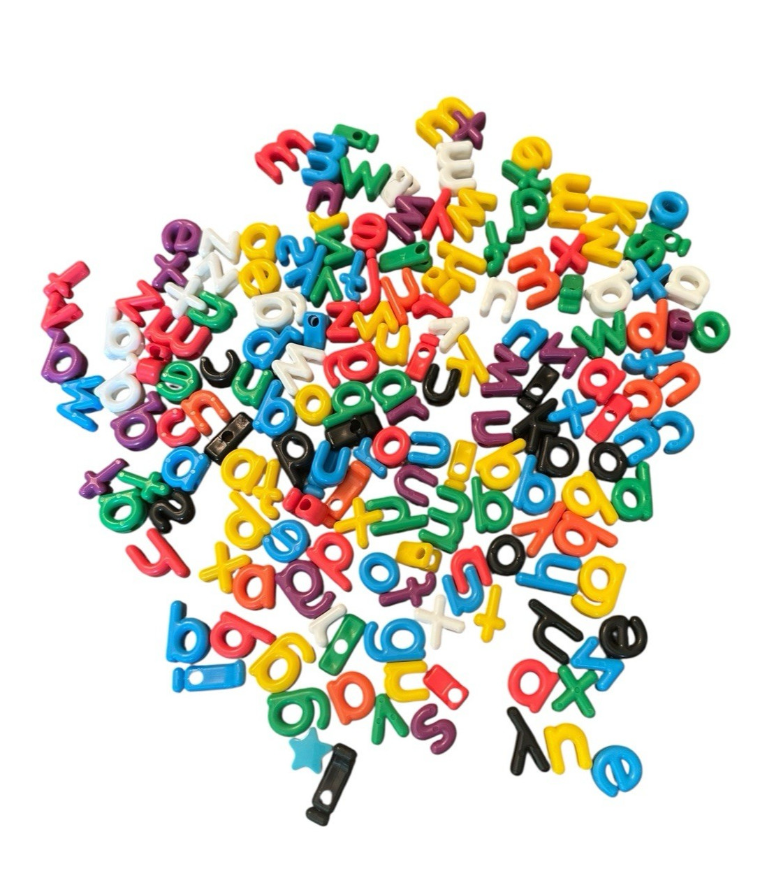 Roylco Kids Children Manuscript Lacing Letter Beads 177 Pieces Homeschooling