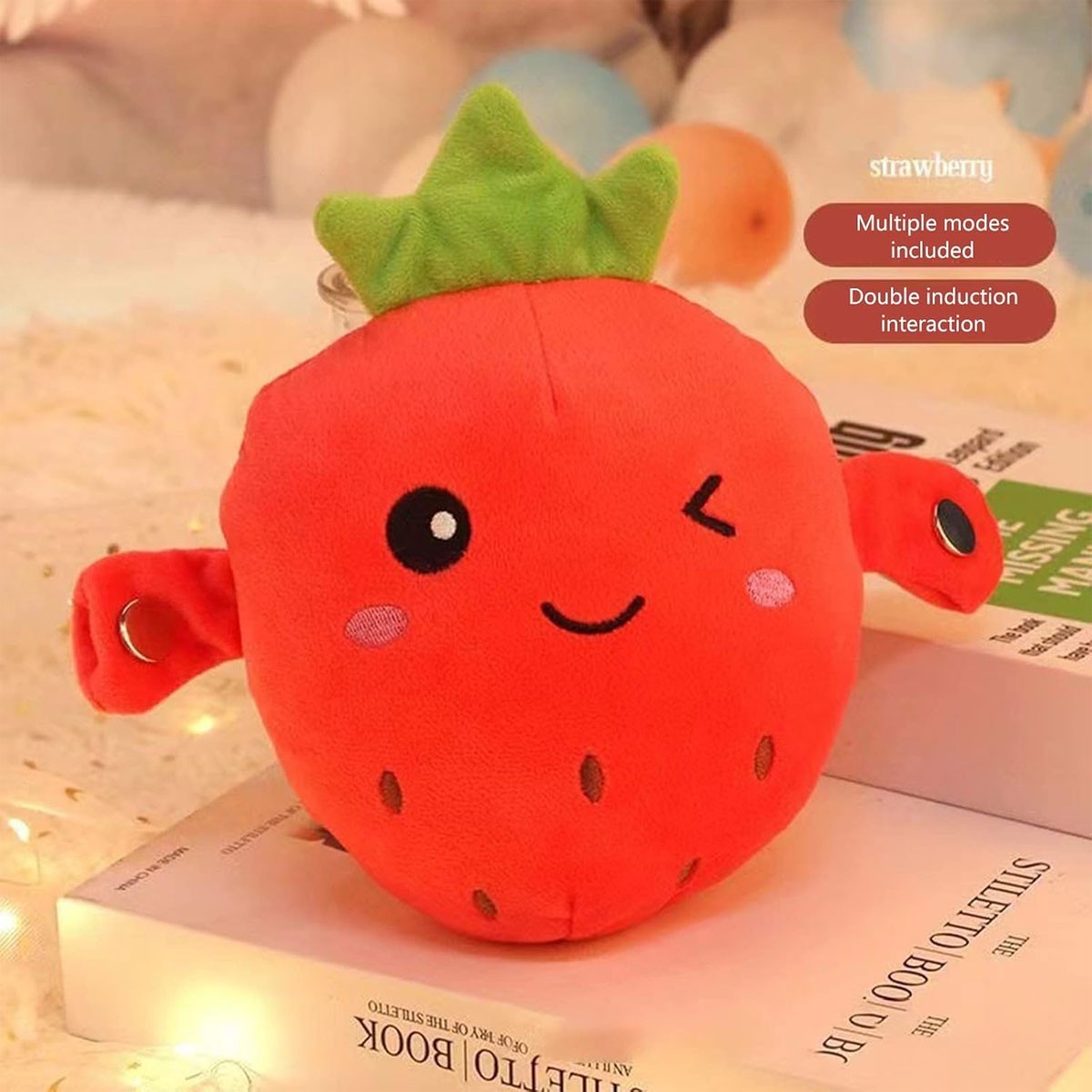 Interactive Musical Toy Fruit Sensing Beat Piano Plush Toy Electric Plush Toy