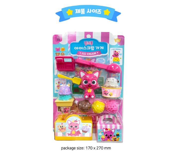 Pinkfong Ice Cream Shop Playset Kids Pretend Toy Baby Shark Ice Cream Store