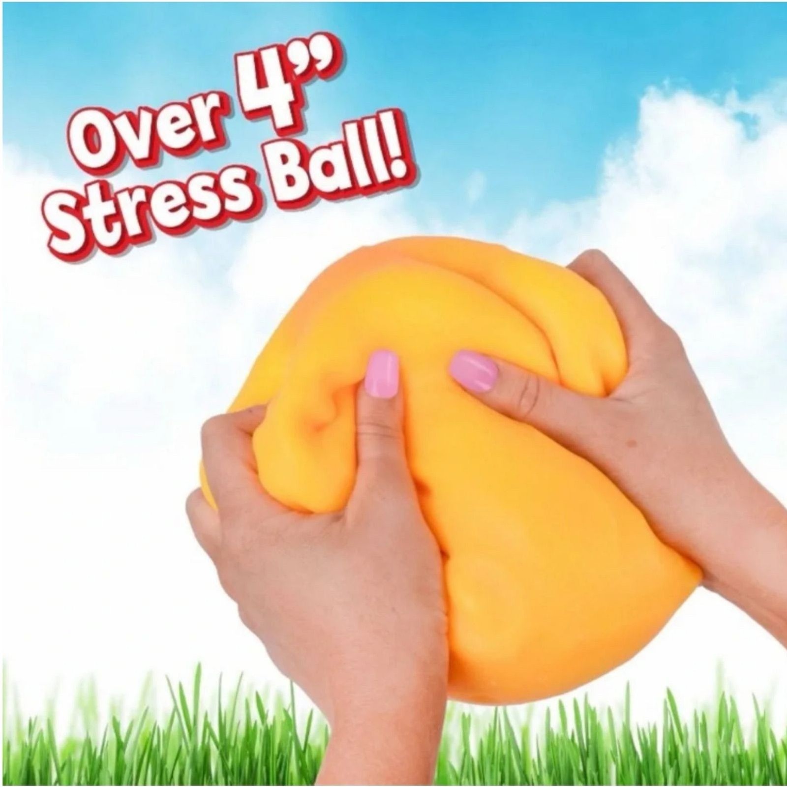 Sunny Days Squeezy Cheese Block Bright Yellow Jumbo Squishy Stress Ball Poke