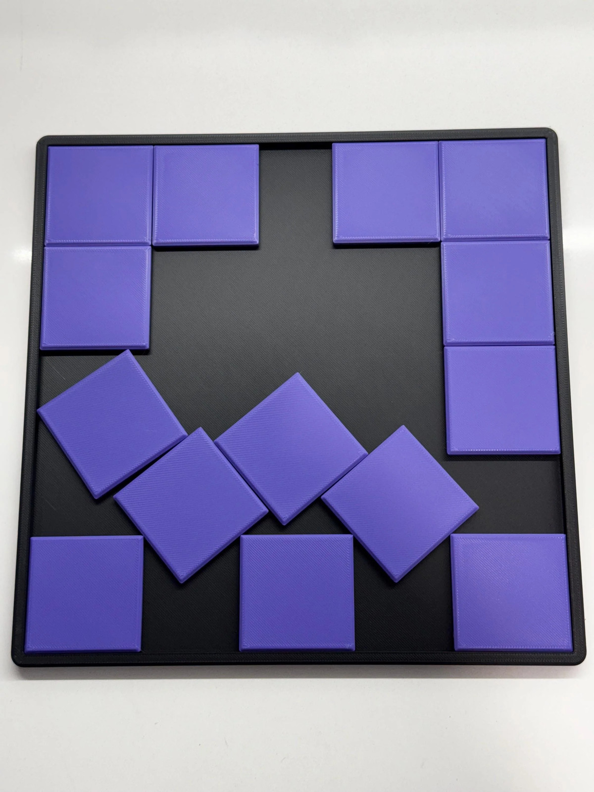 17 Squares Puzzle – Fit 17 Squares into Square Base Challenge – Size 23×23 cm