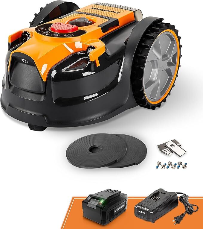 LawnMaster OcuMow™ VBRM601YCM MAX Perimeter Wire Free Robot Lawn Mower Cuts