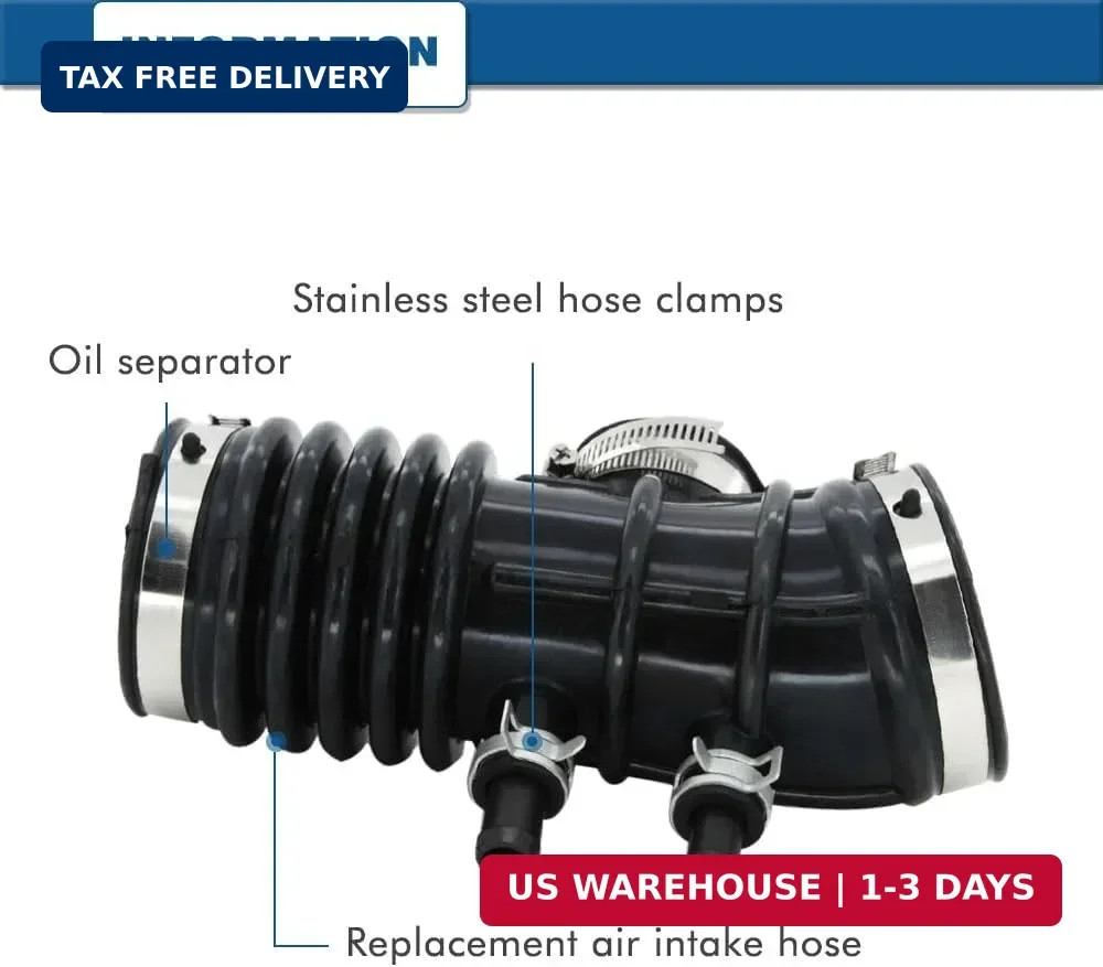 Air Intake Hose Compatible with 1999-2004 Nissan Frontier and 2000-2004 Nissan X