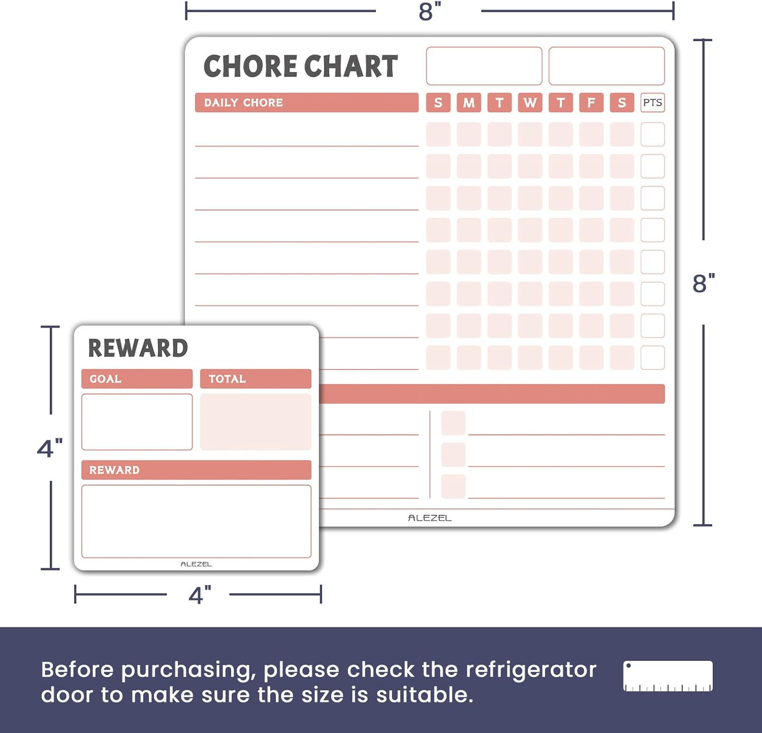 Magnetic Chore Chart for Kids Multiple Kids, Dry Erase Fridge Chore Board, In…