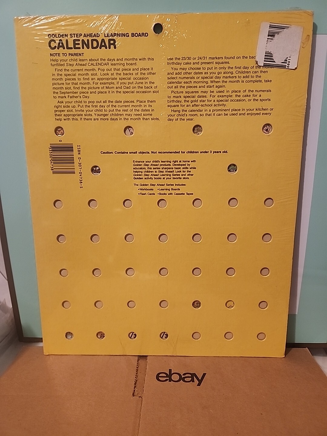 Vintage 1985 Golden Step Ahead School Classroom Calendar Learning Board 80’s NEW