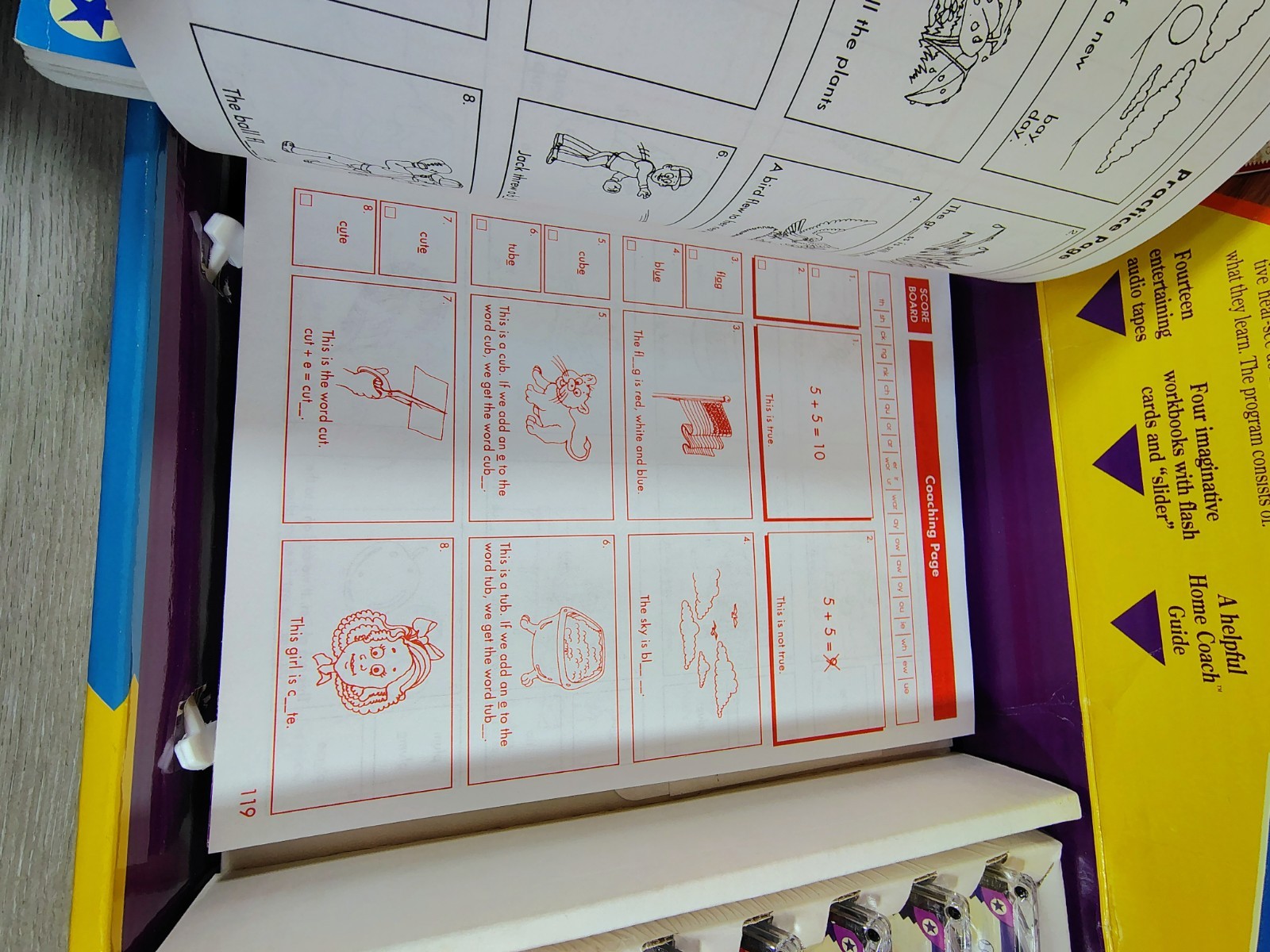 Learn to Read Program by Educational Insights 4+ Home Run School Workbooks Tapes