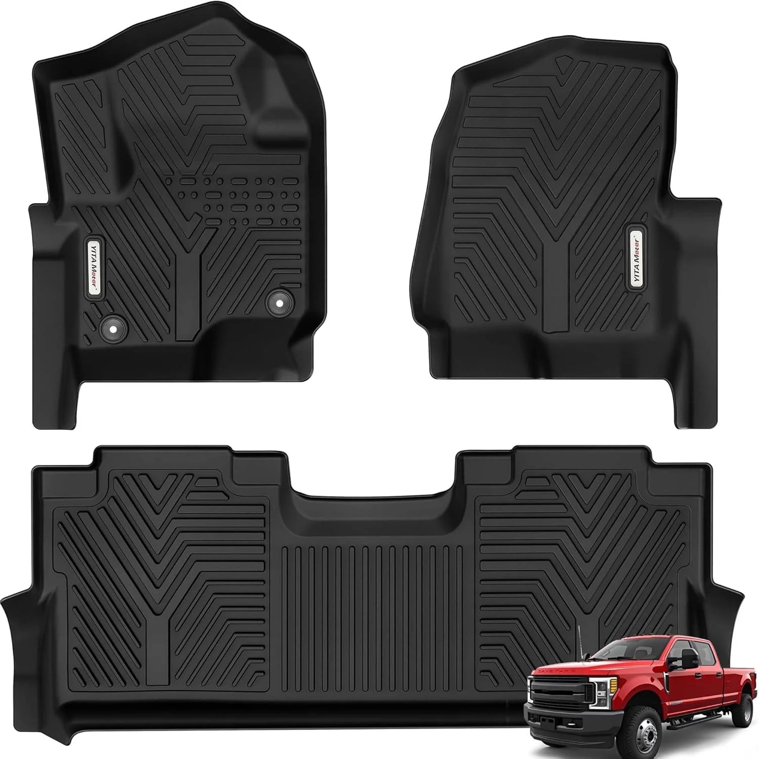 YITAMOTOR Floor Mats Fit for Ford F250/F350/F450/F550 2017-2026 Super Duty Crew