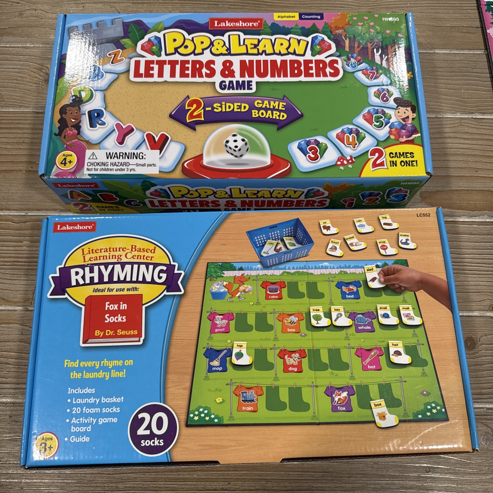 Lakeshore Learning Pop & Learn Letters Number Game Dr. Seuss Rhyming Center Lot