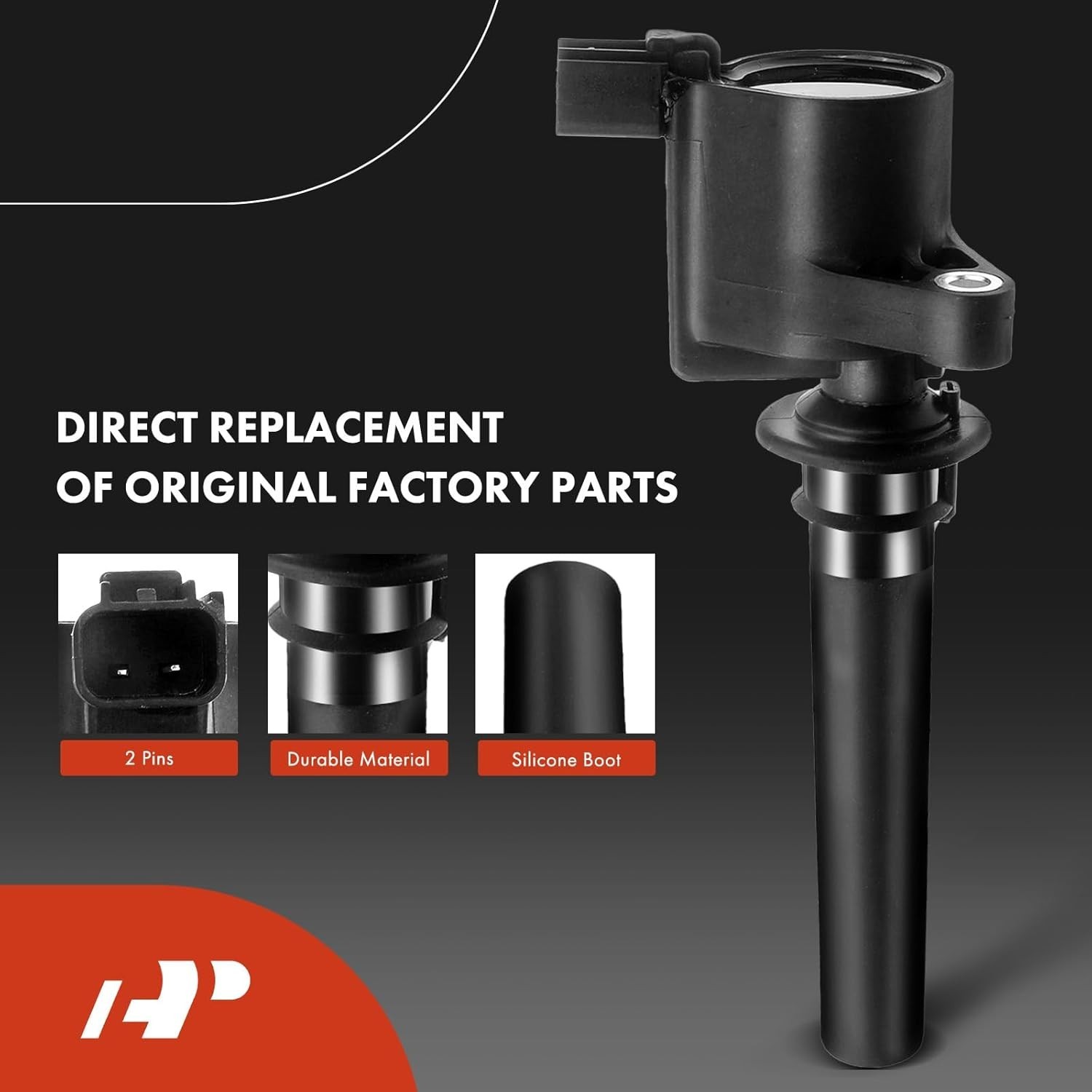 Set of 6 Ignition Coil Pack and Iridium Spark Plugs Compatible with Ford Escape