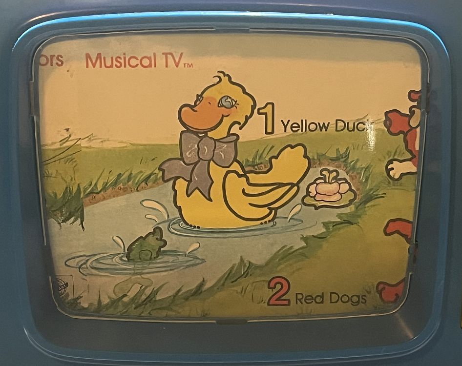 Vintage Ohio Art Blue Count By Colors Musical TV 378C185