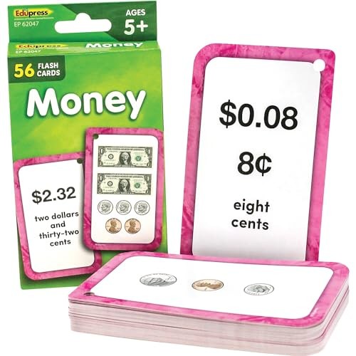 Teacher Created Resources Money Flash Cards – 56 Double-Sided Learning Cards
