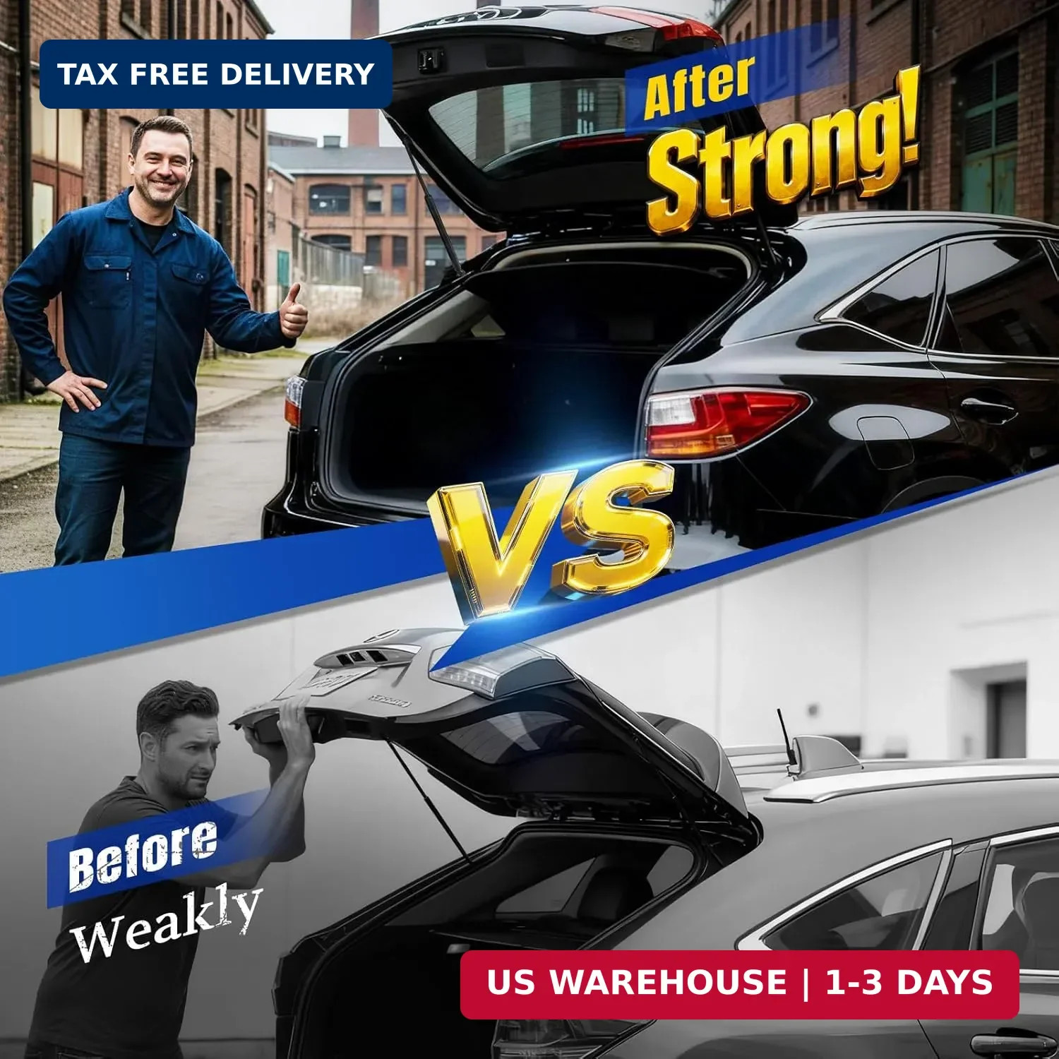 ARANA Rear Hatch Struts Shocks for Hyundai Santa Fe W/O Power Liftgate 2015-2017