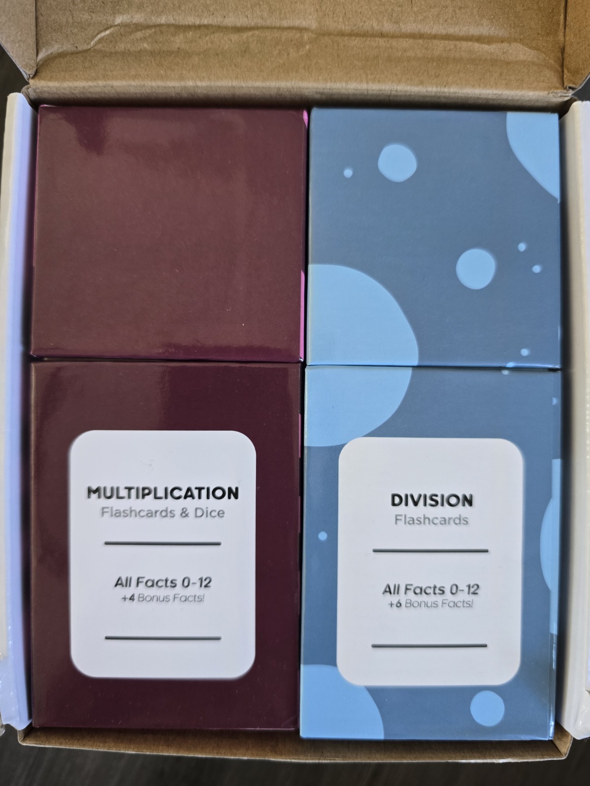 Think Tank Scholar, Math Flashcards & Dice Bundle, multiplication & Division