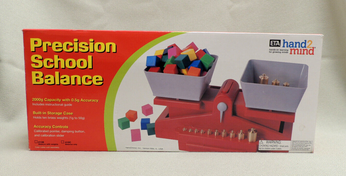 Precision Balance Scale w/ Weights 2000g max. Elementary Science/Math learning
