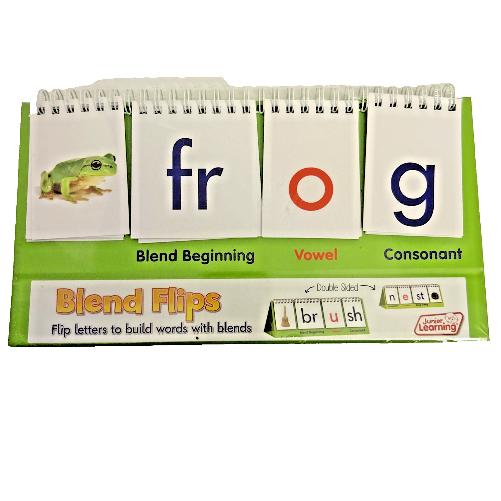 Junior Learning Double-sided Flip Stand Blend Flips Consonant Vowel Word Build