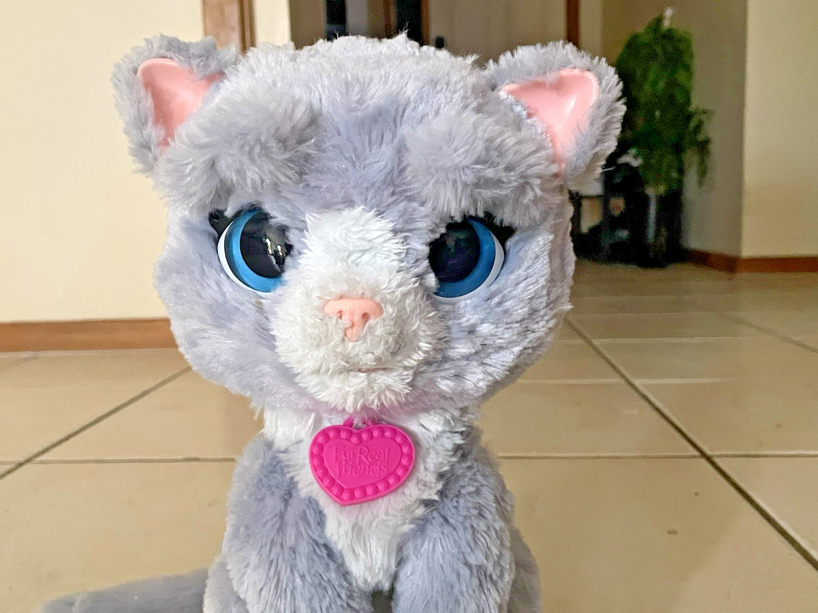 Fur Real Friends Bootsie Interactive Cat Grey White Plush Kitty With Batteries