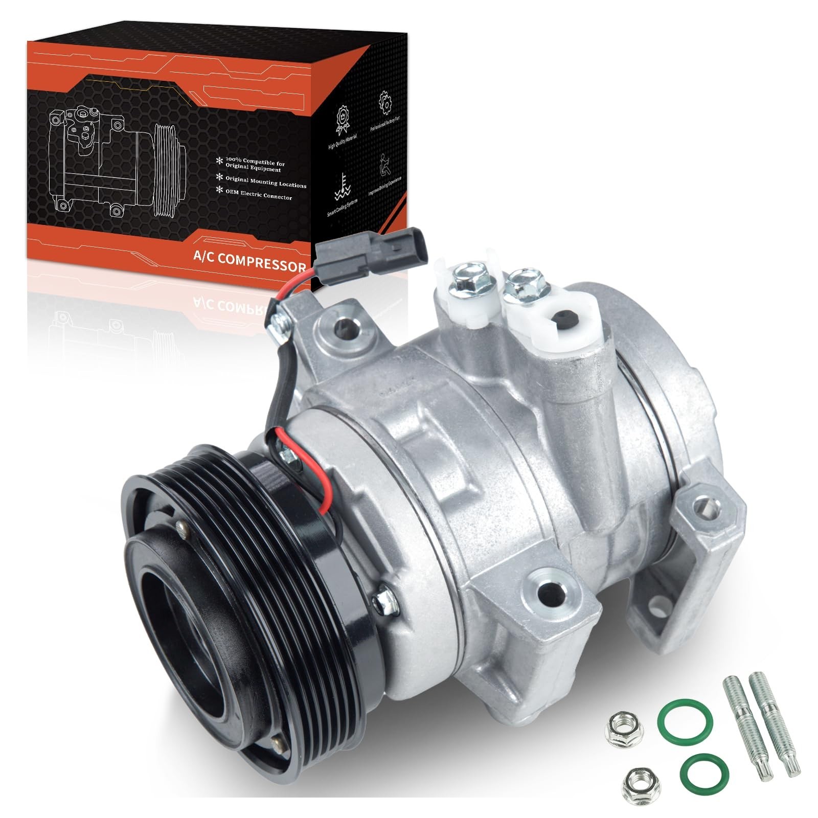 A/C Compressor with Clutch for Ford Focus 2.0L 2008-2013 Transit Connect 2.0L…