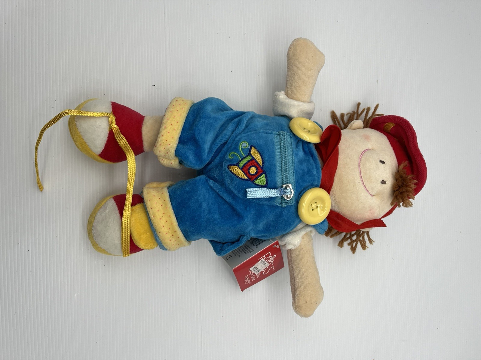 Russ Berrie ZIPPETY Teach Me to Dress Boy 12″ Plush Zippers Shoelaces Buttons