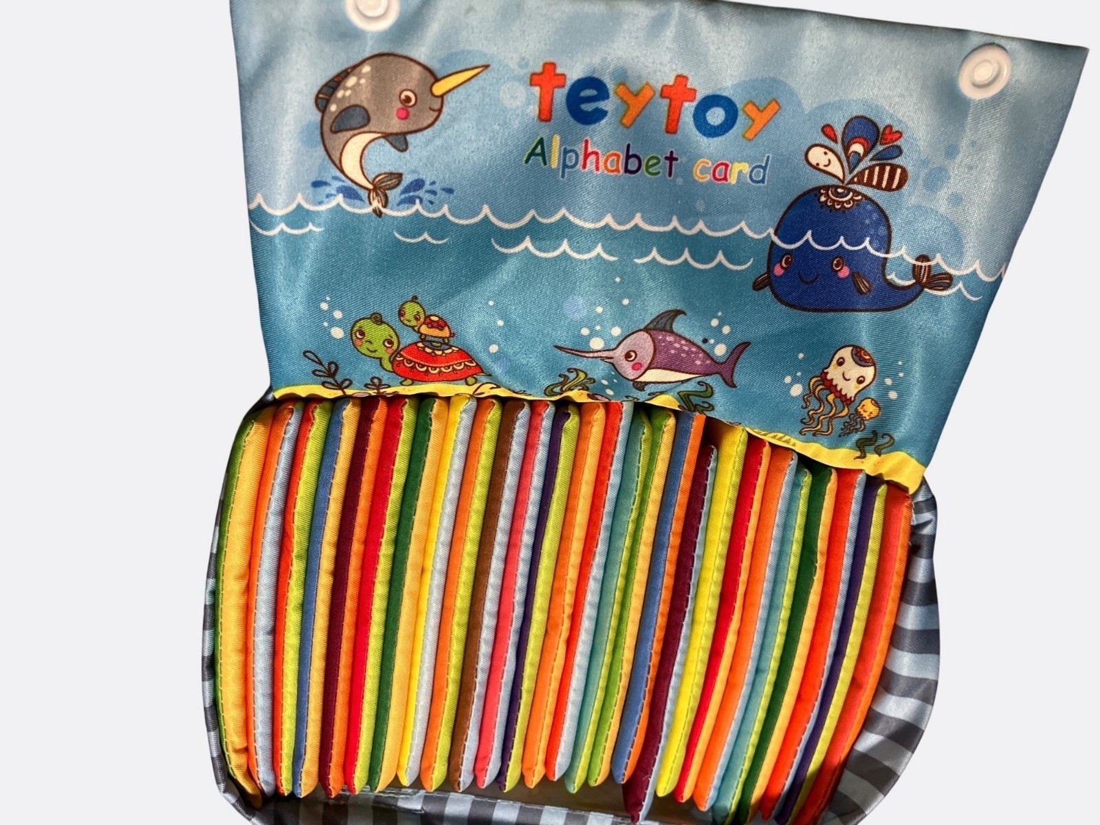 Teytoy Baby Soft Alphabet Flash Cards 26 Piece ABC Learning Set with Carry Bag